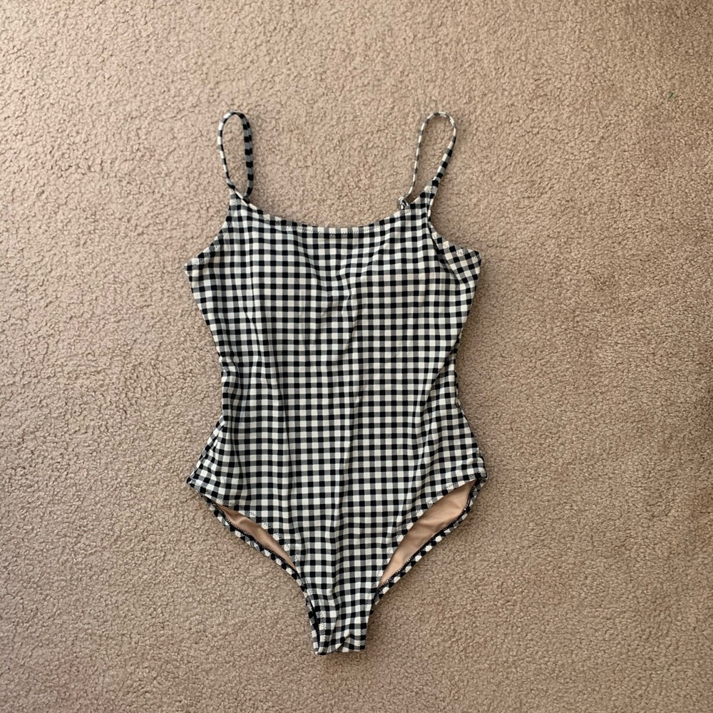 Old Navy gingham one-piece swimsuit